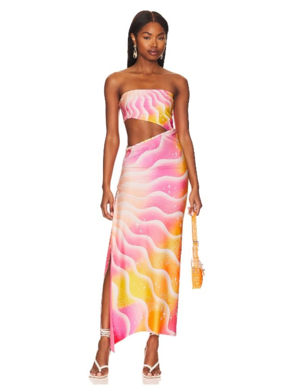 Revolve x Agua Bendita Owen Solaris Shimmer Dress sz S
